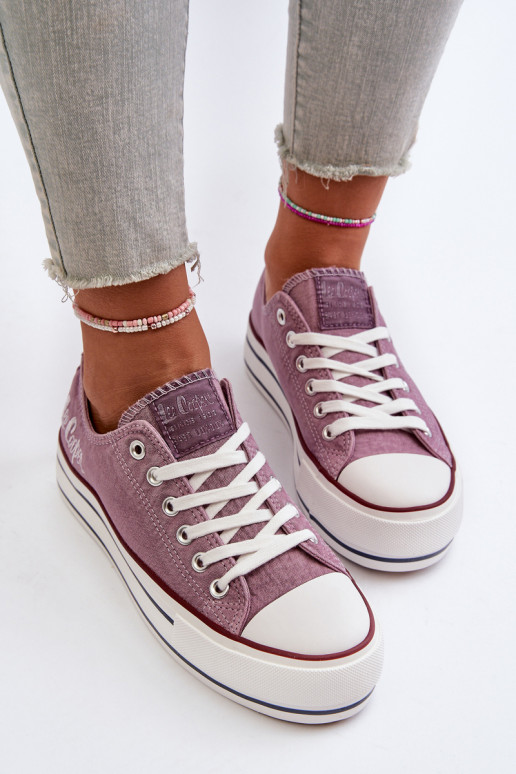 Laisvalaikio bateliai su masyviu padu Violetinės spalvos Lee Cooper