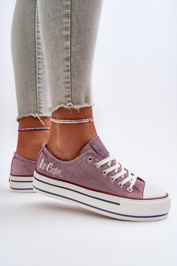 Laisvalaikio bateliai su masyviu padu Violetinės spalvos Lee Cooper