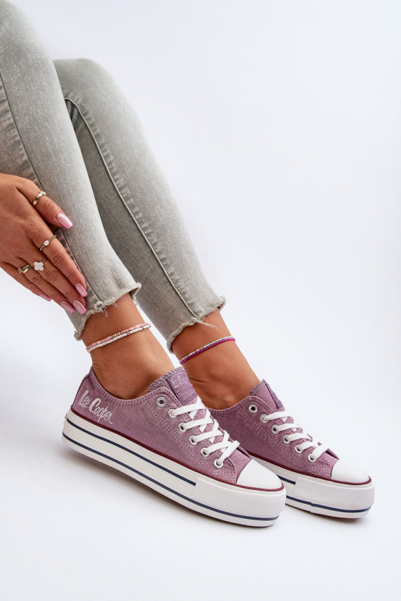Laisvalaikio bateliai su masyviu padu Lee Cooper LCW-24-31-2219 Violetinės spalvos