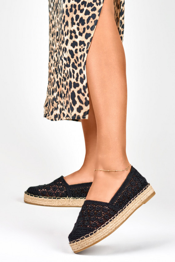 Moteriškos juodos espadrilės