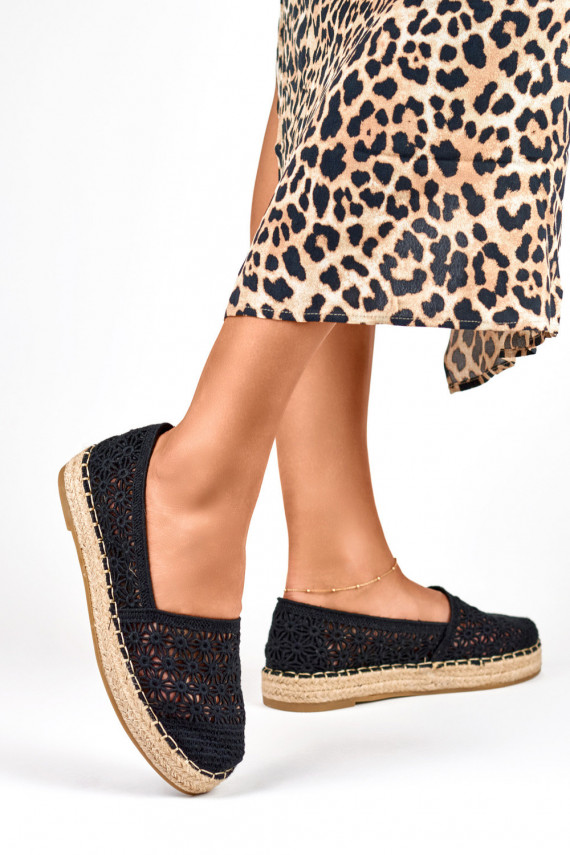 Moteriškos juodos espadrilės
