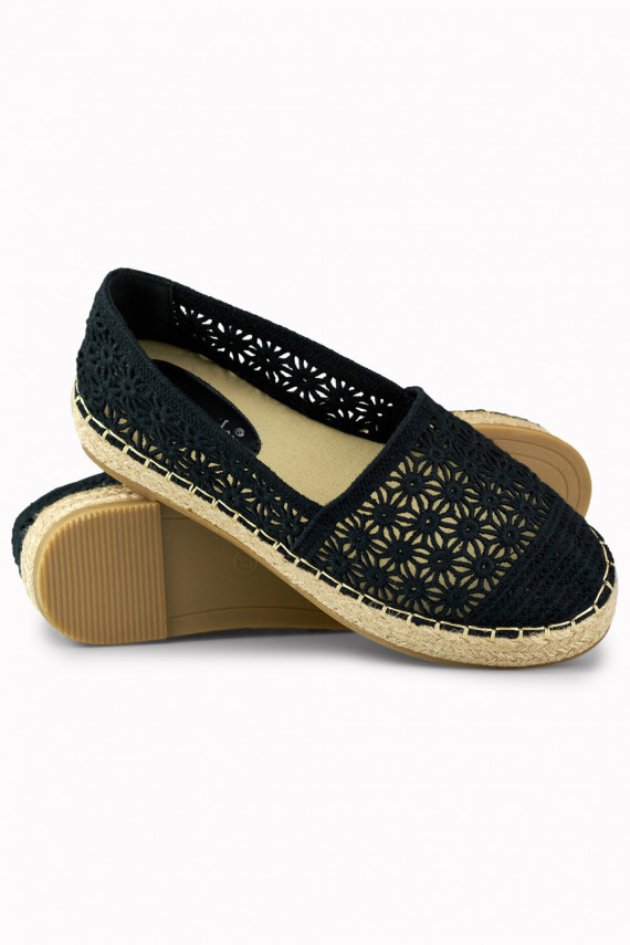 Moteriškos juodos espadrilės