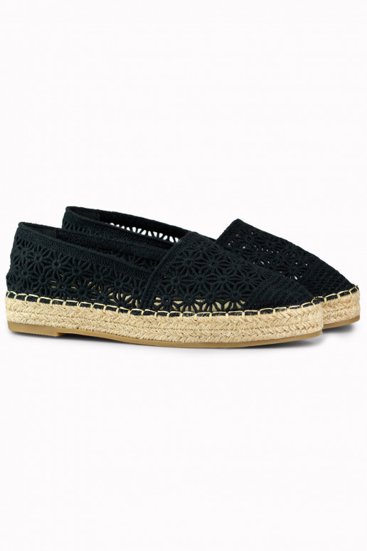 Moteriškos juodos espadrilės
