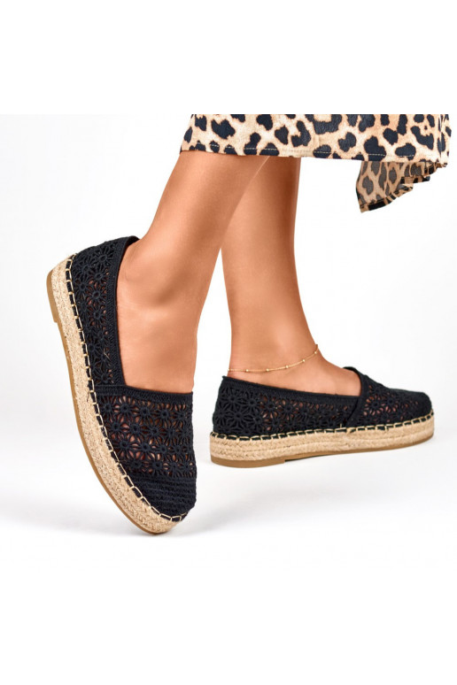 Moteriškos juodos espadrilės