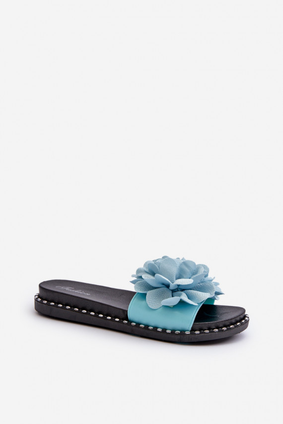 Moteriškos šlepetės Ozdobione su gėlių motyvaisami mėlynos spalvos Cellanen