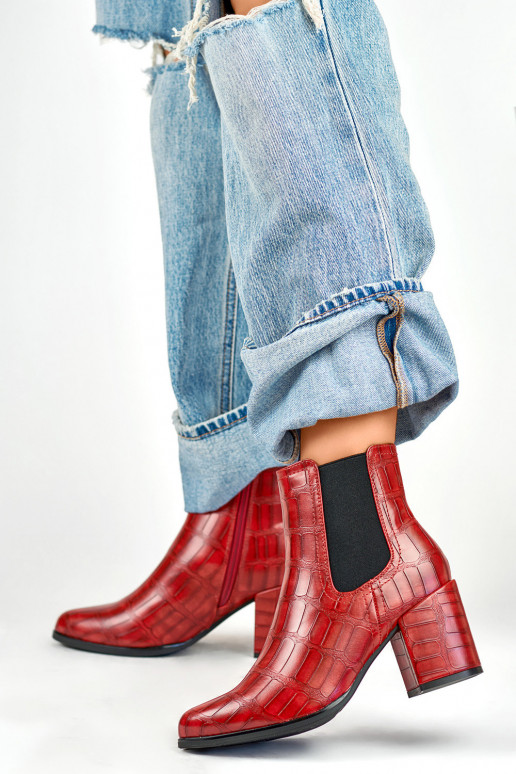 Raudoni eko odos bateliai Blaise