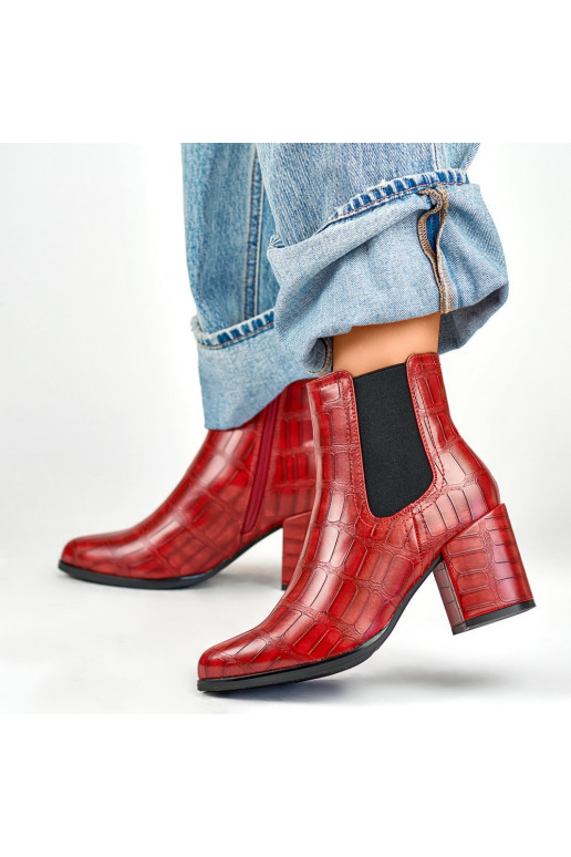 Raudoni eko odos bateliai Blaise