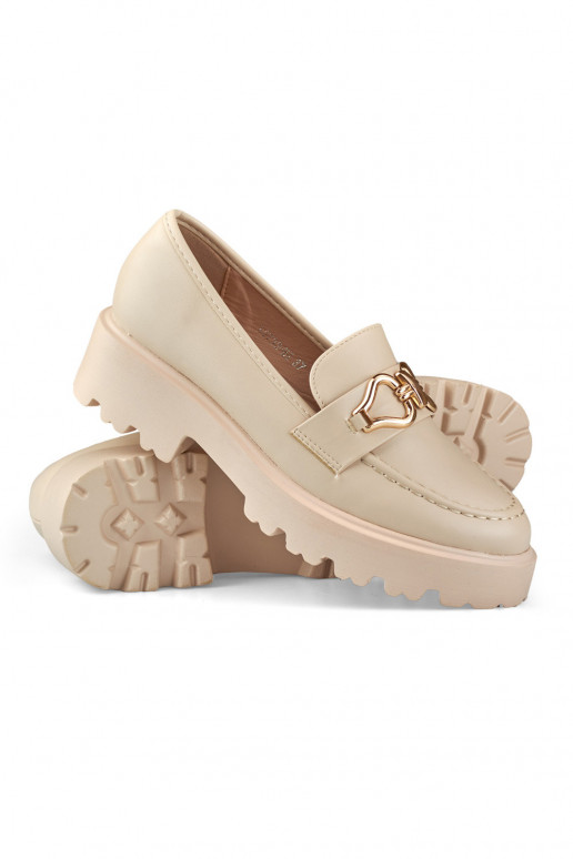 Smėlio spalvos moteriškos basutės iš...