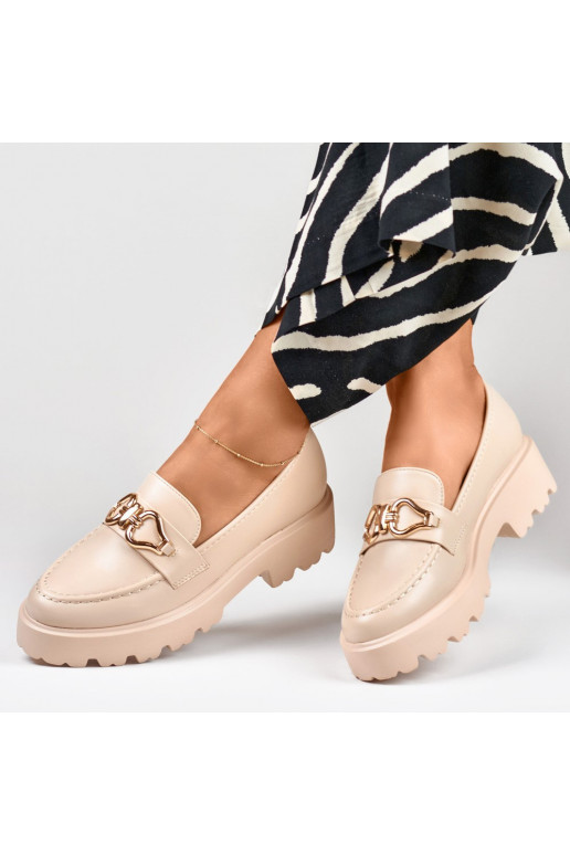 Smėlio spalvos moteriškos basutės iš...