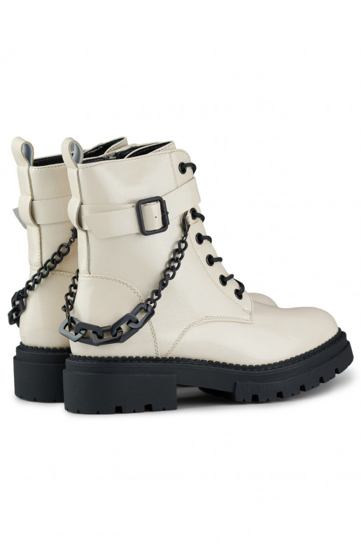 Smėlio spalvos lakuoti moteriški...