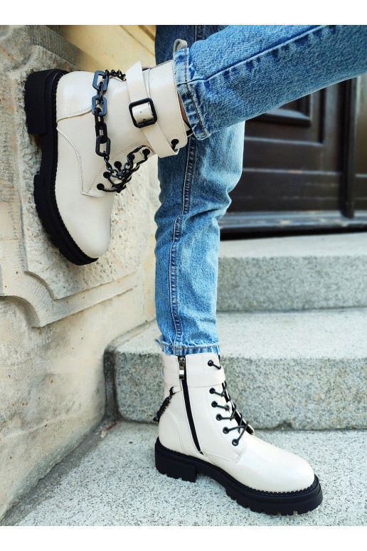 Smėlio spalvos lakuoti moteriški...