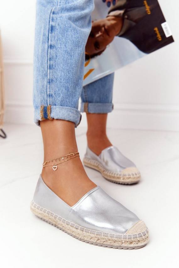 Odinės espadrilės Big Star sidabro spalvos