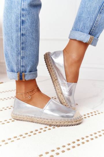Odinės espadrilės Big Star sidabro spalvos 2