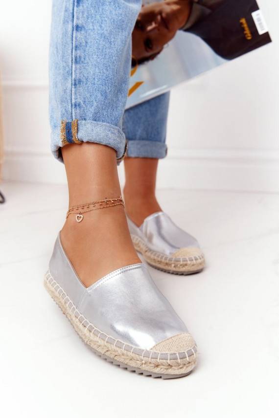 Odinės espadrilės Big Star sidabro spalvos