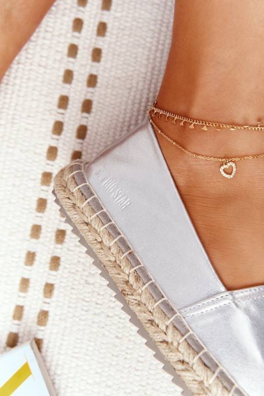 Odinės espadrilės  Big Star HH274504 sidabro spalvos