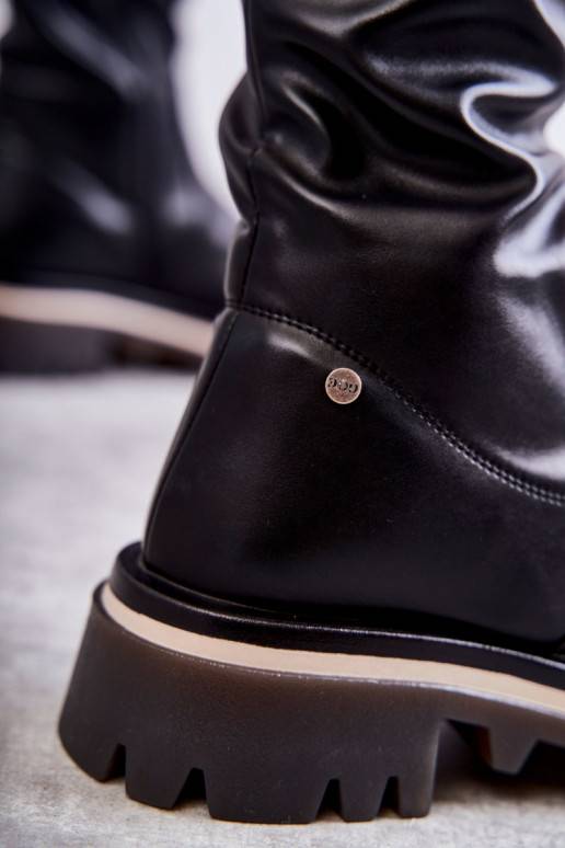 ilgaauliai batai virš kelių GOE KK2N4024 juodos spalvos   ilgaauliai batai virš kelių GOE KK2N4024 juodos spalvos