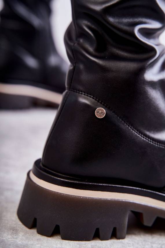   ilgaauliai batai virš kelių GOE KK2N4024 juodos spalvos