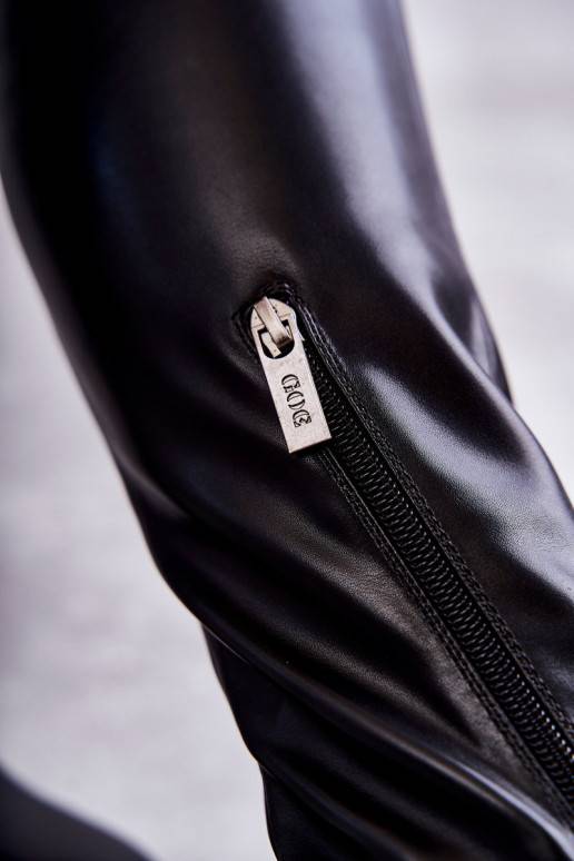 ilgaauliai batai virš kelių GOE KK2N4024 juodos spalvos   ilgaauliai batai virš kelių GOE KK2N4024 juodos spalvos