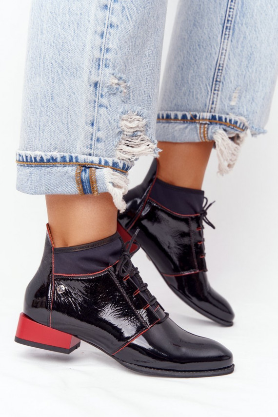   Aulinukai   04744-16 Juodos ir-raudonos spalvos