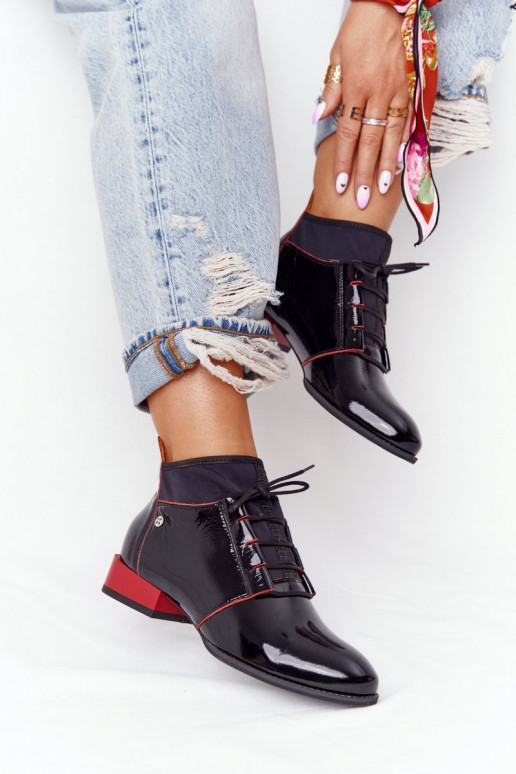   Aulinukai   04744-16 Juodos ir-raudonos spalvos