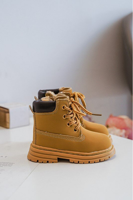 Vaikiški aulinukai batai su užtrauktukais rudos spalvos Bansi