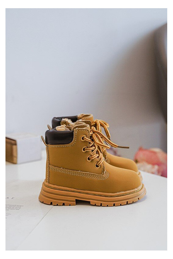 Vaikiški aulinukai batai su užtrauktukais rudos spalvos Bansi