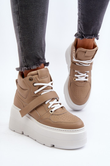 Zazoo Sneakers modelio batai smėlio spalvos