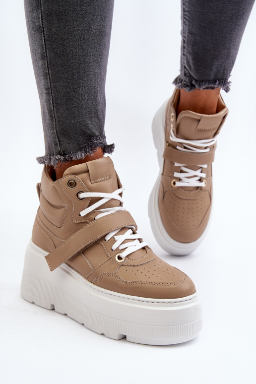 Zazoo Sneakers modelio batai smėlio spalvos