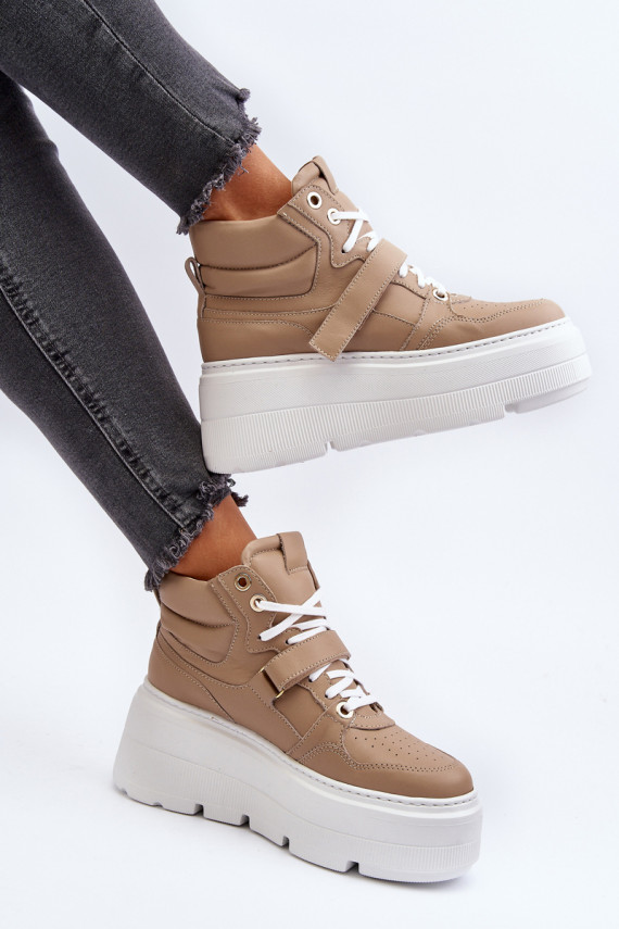 Zazoo Sneakers modelio batai smėlio spalvos