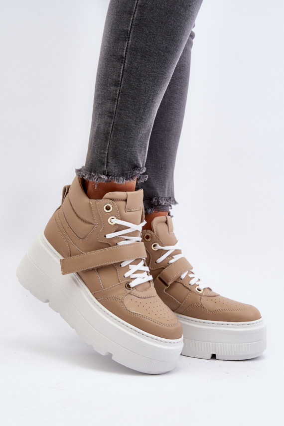 Zazoo Sneakers modelio batai smėlio spalvos