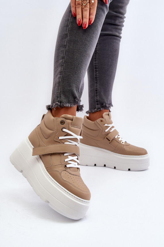 Zazoo Sneakers modelio batai smėlio spalvos