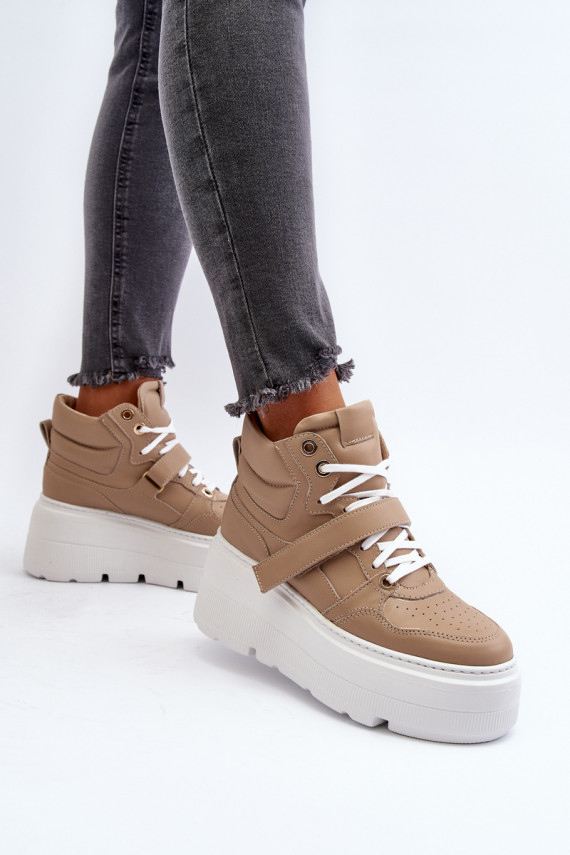 Zazoo Sneakers modelio batai smėlio spalvos