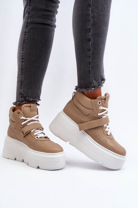 Zazoo Sneakers modelio batai smėlio spalvos