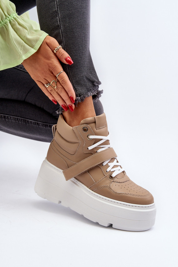 Zazoo Sneakers modelio batai smėlio spalvos