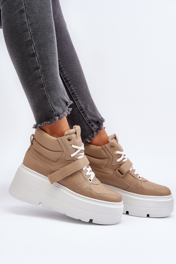 Zazoo Sneakers modelio batai smėlio spalvos