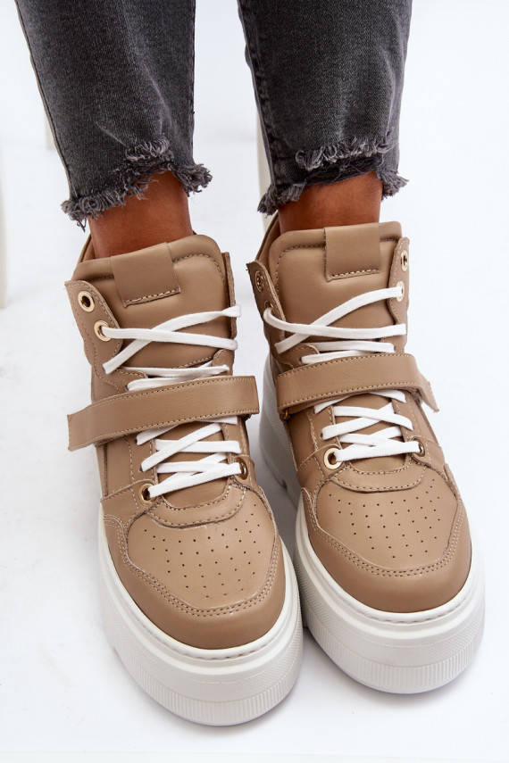 Zazoo 3450   Sneakers modelio batai   smėlio spalvos