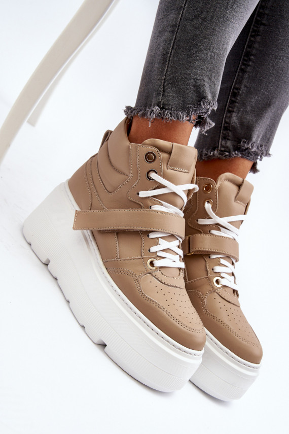 Zazoo 3450   Sneakers modelio batai   smėlio spalvos