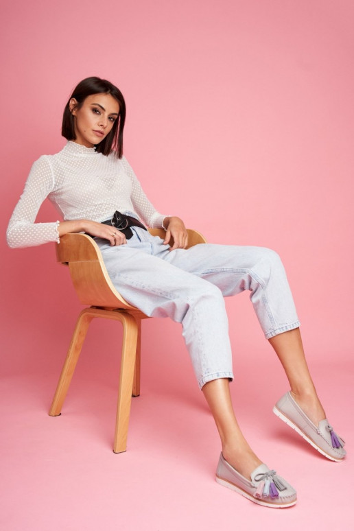 Mokasinai su kutais pilkos spalvos...