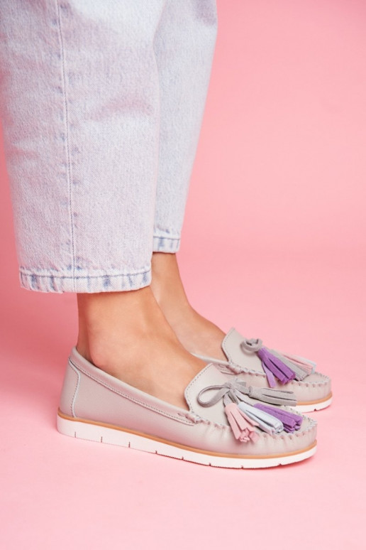 Mokasinai su kutais pilkos spalvos...