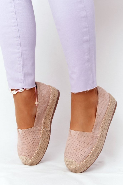 Smėlio spalvos espadrilės Highway su...