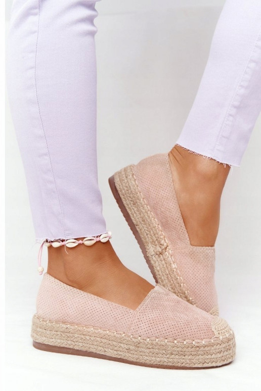 Smėlio spalvos espadrilės Highway su...