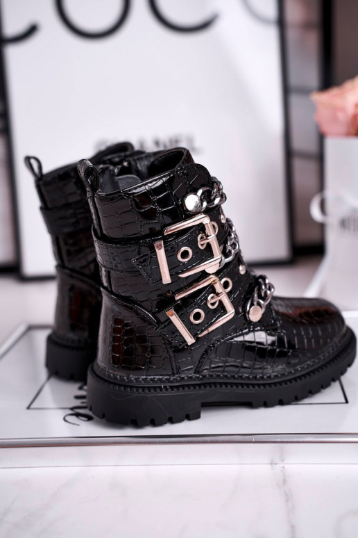 Juodos spalvos Moteriški batai