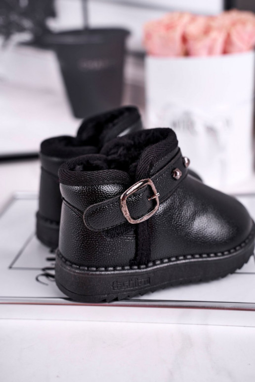 Šilti sniego batai juodos spalvos