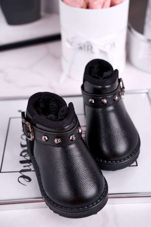 Šilti sniego batai juodos spalvos