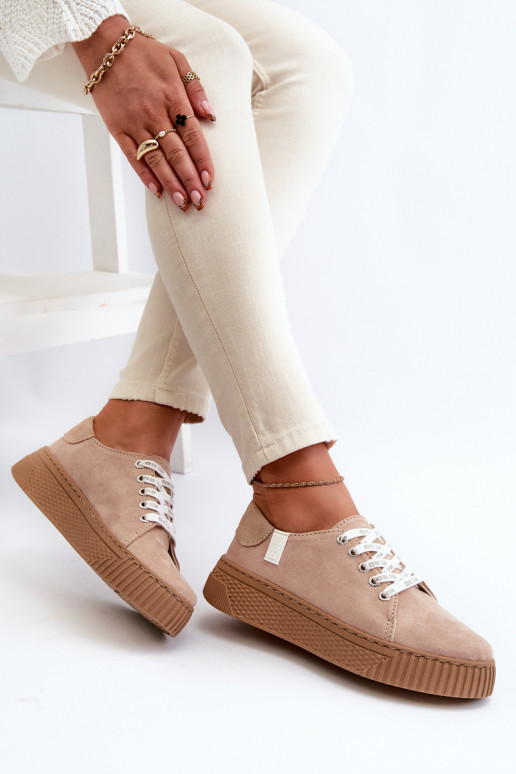 Laisvalaikio bateliai MEMORY FOAM SYSTEM BIG STAR NN276002 smėlio spalvos