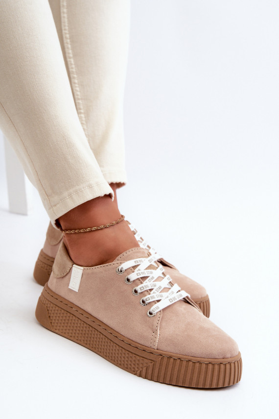 Laisvalaikio bateliai MEMORY FOAM SYSTEM BIG STAR NN276002 smėlio spalvos