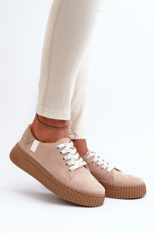 Laisvalaikio bateliai MEMORY FOAM SYSTEM BIG STAR NN276002 smėlio spalvos