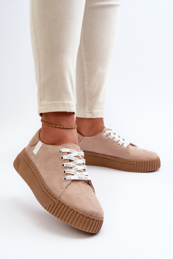 Laisvalaikio bateliai MEMORY FOAM SYSTEM BIG STAR NN276002 smėlio spalvos