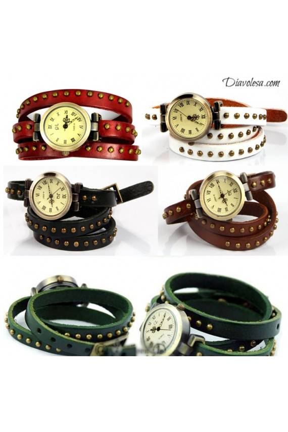 Laikrodis su odine apyranke