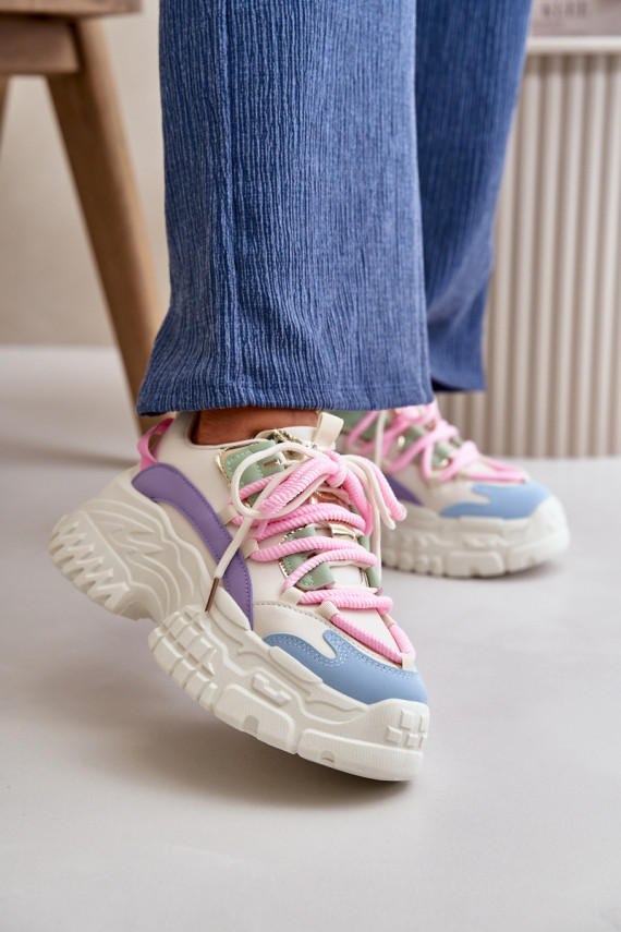 Sneakers modelio batai Moteriškos su madingais masyviais padais įvairių spalvų Nevela